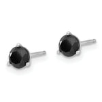Load image into Gallery viewer, 14K White Gold 3/4-Carat tw Black Diamond Stud Earrings
