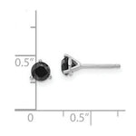 Load image into Gallery viewer, 14K White Gold 3/4-Carat tw Black Diamond Stud Earrings
