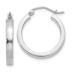 Load image into Gallery viewer, 14K White Gold 2x3mm Rectangle Tube Hoop  20mm length
