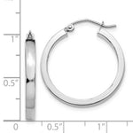 Load image into Gallery viewer, 14K White Gold 2x3mm Rectangle Tube Hoop  25mm length
