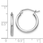 Load image into Gallery viewer, 14K White Gold Lightweight Hoop Earrings  17mm length
