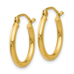 Load image into Gallery viewer, 14K Yellow Gold Lightweight Tube Hoop Earrings  17mm length
