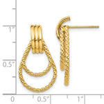 Load image into Gallery viewer, 14K Yellow Gold Polished &amp; Textured Fancy Post Earrings
