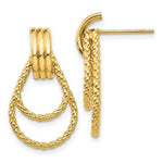 Load image into Gallery viewer, 14K Yellow Gold Polished &amp; Textured Fancy Post Earrings
