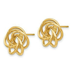 Load image into Gallery viewer, 14K Yellow Gold Polished Love Knot Post Earrings 15mm length
