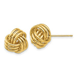 Load image into Gallery viewer, 14K Yellow Gold Polished Triple Knot Post Earrings
