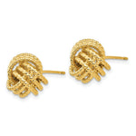 Load image into Gallery viewer, 14K Yellow Gold Polished &amp; Twisted Love Knot Post Earrings
