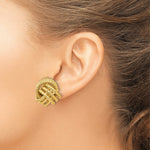 Load image into Gallery viewer, 14K Yellow Gold Polished &amp; Twisted Love Knot Post Earrings
