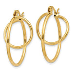 Load image into Gallery viewer, 14K Yellow Gold Fashion Circle Hoop Earrings  24mm length
