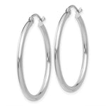 Load image into Gallery viewer, 14K White Gold Lightweight Hoop Earrings  30mm length
