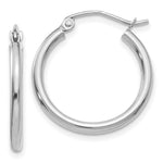 Load image into Gallery viewer, 14K White Gold Lightweight Hoop Earrings  20mm length
