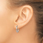 Load image into Gallery viewer, 14K White Gold Lightweight Hoop Earrings  15mm length
