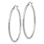 Load image into Gallery viewer, 14K White Gold Lightweight Hoop Earrings  45mm length
