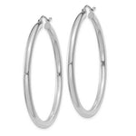 Load image into Gallery viewer, 14K 3mm White Hoop Earrings  45mm length
