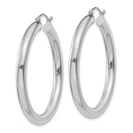 Load image into Gallery viewer, 14K Yellow Gold Polished 4mm Lightweight Round Hoop Earrings 40mm length
