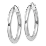 Load image into Gallery viewer, 14K Yellow Gold Polished 4mm Lightweight Round Hoop Earrings 35mm length
