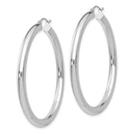 Load image into Gallery viewer, 14K Yellow Gold Polished 4mm Lightweight Round Hoop Earrings 50mm length
