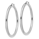 Load image into Gallery viewer, 14K Yellow Gold Polished 4mm Lightweight Round Hoop Earrings 55mm length
