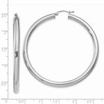 Load image into Gallery viewer, 14K Yellow Gold Polished 4mm Lightweight Round Hoop Earrings 55mm length
