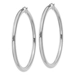 Load image into Gallery viewer, 14K Yellow Gold Polished 4mm Lightweight Round Hoop Earrings 65mm length
