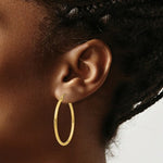 Load image into Gallery viewer, 14K Yellow Gold Lightweight Tube Hoop Earrings  35mm length
