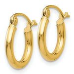 Load image into Gallery viewer, 14K Yellow Gold Lightweight Tube Hoop Earrings  13mm length

