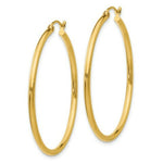Load image into Gallery viewer, 14K Yellow Gold Lightweight Tube Hoop Earrings  40mm length
