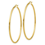 Load image into Gallery viewer, 14K Yellow Gold Lightweight Tube Hoop Earrings  60mm length
