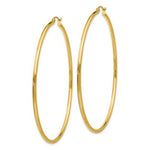 Load image into Gallery viewer, 14K Yellow Gold Lightweight Tube Hoop Earrings  65mm length
