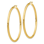 Load image into Gallery viewer, 14K Yellow Gold 3mm Light Tube Hoop Earrings  60mm length
