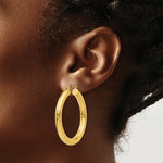 Load image into Gallery viewer, 14K Yellow Gold Yellow Gold Polished 5mm Lightweight Hoop Earrings  40mm length
