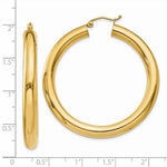 Load image into Gallery viewer, 14K Yellow Gold Polished 5mm Lightweight Hoop Earrings  45mm length
