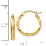 Load image into Gallery viewer, 14K Yellow Gold Polished Hoop Earring 18mm length
