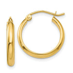 Load image into Gallery viewer, 14K Yellow Gold Polished Hoop Earring 18mm length
