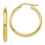 Load image into Gallery viewer, 14K Yellow Gold Polished Hoop Earring 25mm length

