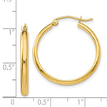 Load image into Gallery viewer, 14K Yellow Gold Polished Hoop Earring 25mm length
