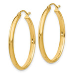 Load image into Gallery viewer, 14K Yellow Gold Polished Hoop Earring 30mm length
