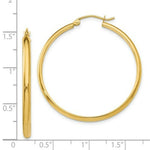 Load image into Gallery viewer, 14K Yellow Gold Polished Hoop Earring 37mm length

