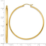 Load image into Gallery viewer, 14K Yellow Gold Polished Hoop Earring 50mm length
