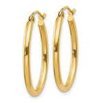 Load image into Gallery viewer, 14K Yellow Gold Oval Polished Hoop Earring  17mm length
