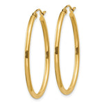 Load image into Gallery viewer, 14K Yellow Gold Oval Polished Hoop Earring  33mm length

