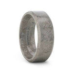 Load image into Gallery viewer, Mens Flat Titanium Beveled Edges Meteorite Pattern Wedding Ring - 8mm Wide - Style name: ASTRAIOS

