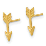 Load image into Gallery viewer, 14K Yellow Gold Polished Arrow Post Earrings
