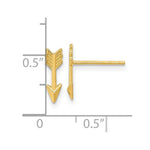 Load image into Gallery viewer, 14K Yellow Gold Polished Arrow Post Earrings
