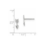 Load image into Gallery viewer, 14k White Gold Polished Arrow Post Earrings
