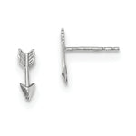 Load image into Gallery viewer, 14k White Gold Polished Arrow Post Earrings
