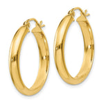 Load image into Gallery viewer, 14K Yellow Gold Round Tube Hoop Earrings 21mm length
