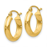 Load image into Gallery viewer, 14K Yellow Gold Round Tube Hoop Earrings 17mm length
