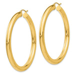 Load image into Gallery viewer, 14K Yellow Gold Polished 5mm Lightweight Hoop Earrings  55mm length
