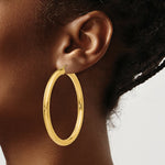 Load image into Gallery viewer, 14K Yellow Gold Polished 5mm Lightweight Hoop Earrings  60mm length
